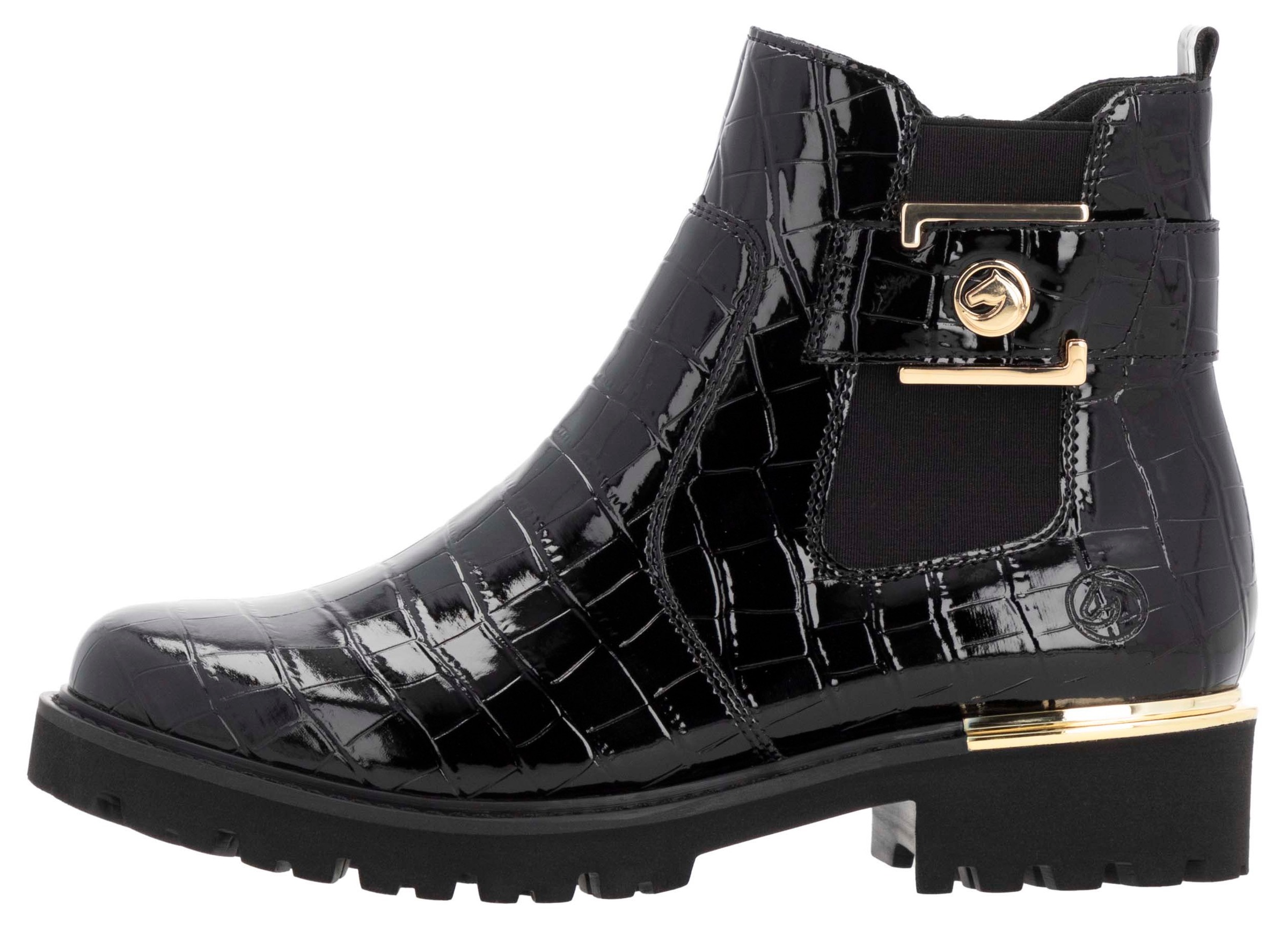 Remonte Chelseaboots  , Blockabsatz, Boots, Stiefelette mit praktischem Innen-Reissverschluss