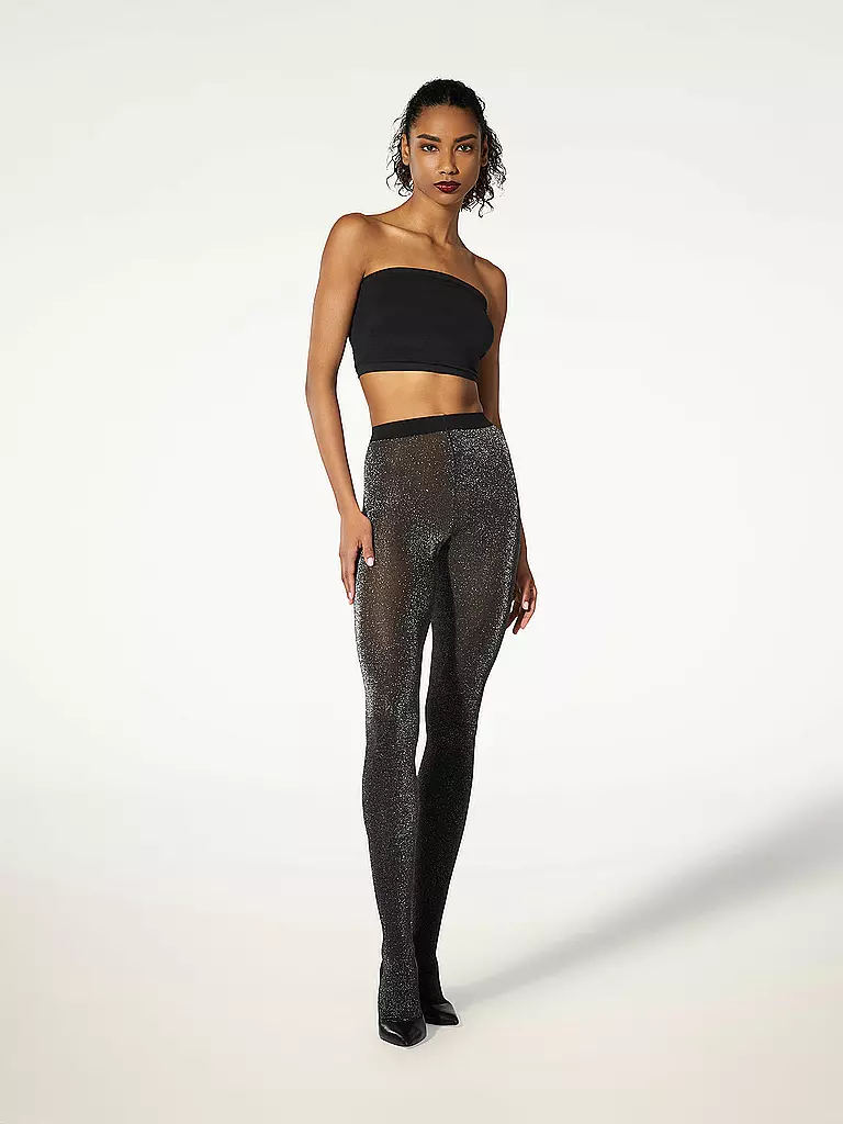 WOLFORD Modestrumpfhose 60 DEN black/silver schwarz