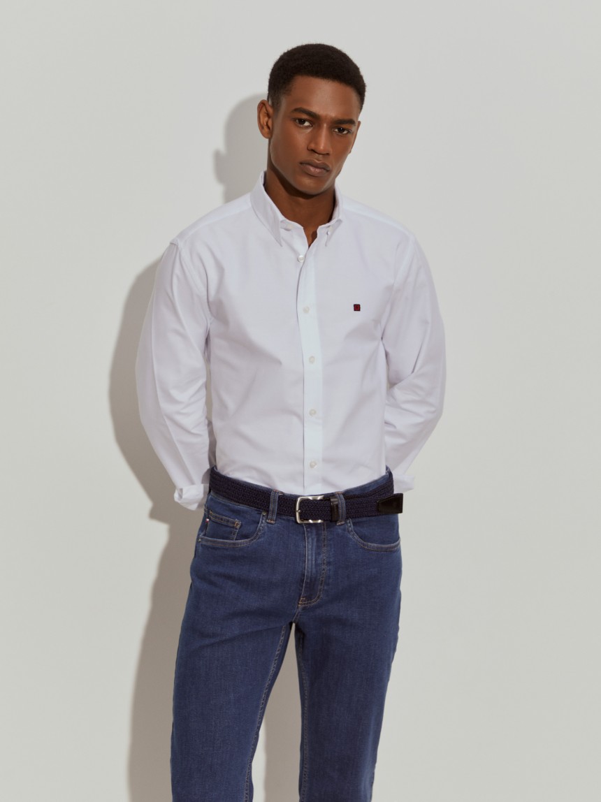 Camisa oxford slim fit