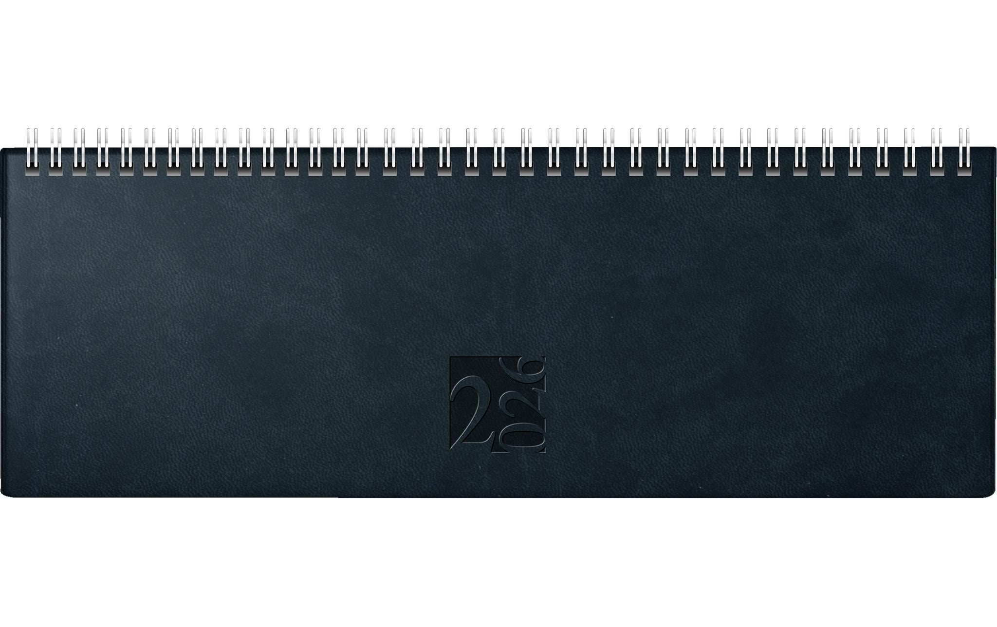 Tisch-Querkalender AC-Terminer 2026 307 x 105 mm, SchwarzWochenplaner mit zwei Seiten pro Woche