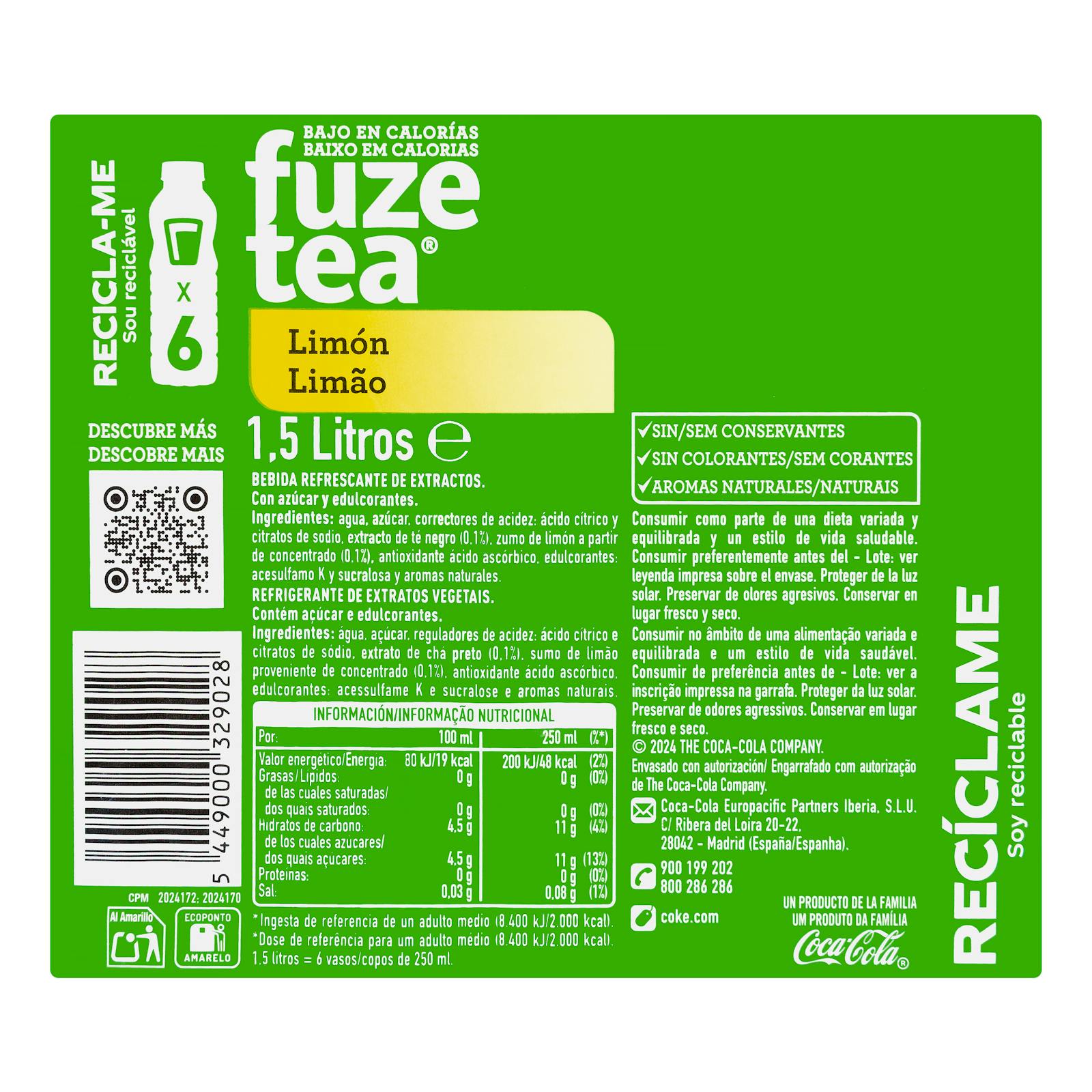 Thé rafraîchissant au citron Fuze Tea