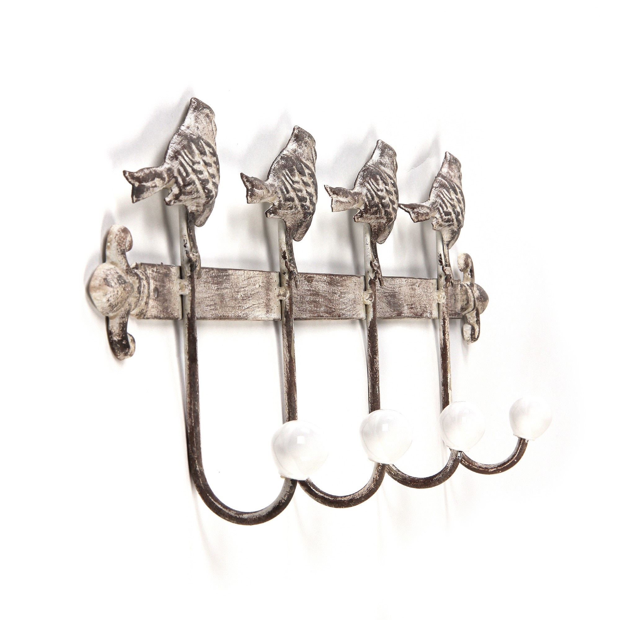 4er Hakenleiste, natur, T 6,5 cm, B 61 cm, H 19 cm von fischer's lagerhaus