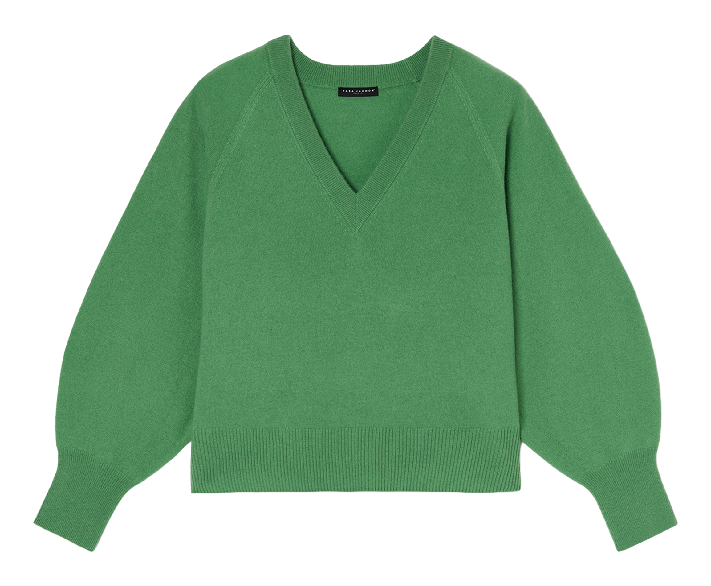 PAZ - Pull col v en cachemire | Vert