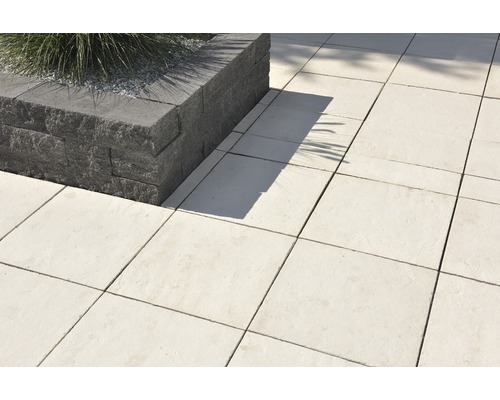 Zwembadrandsteen Aquitaine terrasaansluitplaat beton wit 49,5 x 48,5 x 3,2 cm