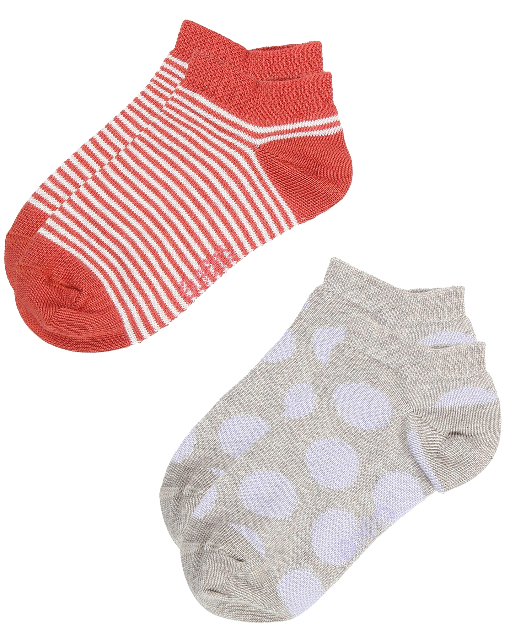 Sneakersocken RINGEL/PUNKTE 6er Pack in flieder/latte