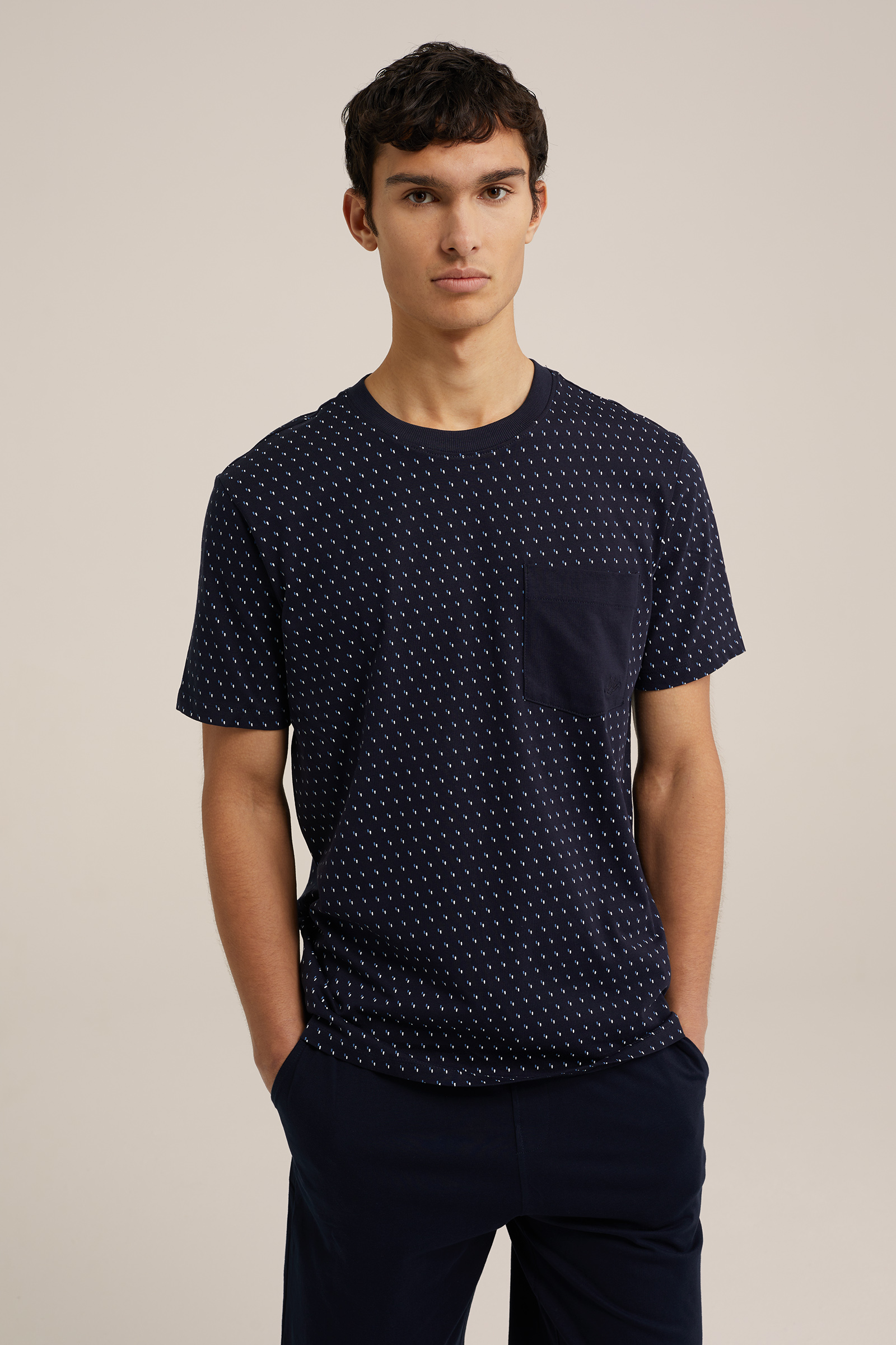 pyjamaset met dessin WE Fashion Donkerblauw