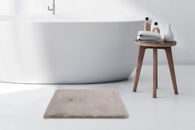 Kayoom Badematte »Rabbit« Höhe 22 mm rutschhemmend beschichtet fussbodenheizungsgeeignet weiche Kaninchenfell Haptik, Badezimmer, Kinderzimmer, Schlafzimmer