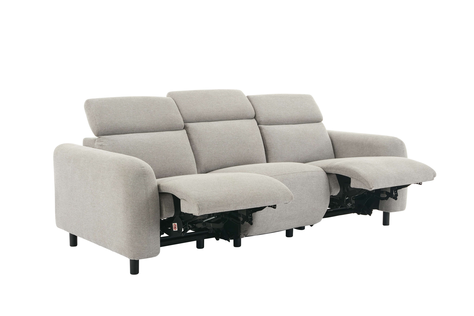 Home affaire 3-Sitzer »SKAANE Struktur-Sofa, 229 cm, manuelle-u. elektrische Relaxfunktion« Relax-Funktion in 2 Sitzen, Kopfteilverstellung, Federkernpolsterung