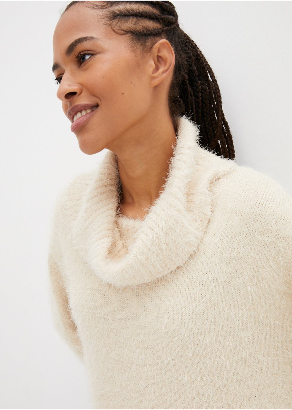 Pull duveteux oversize