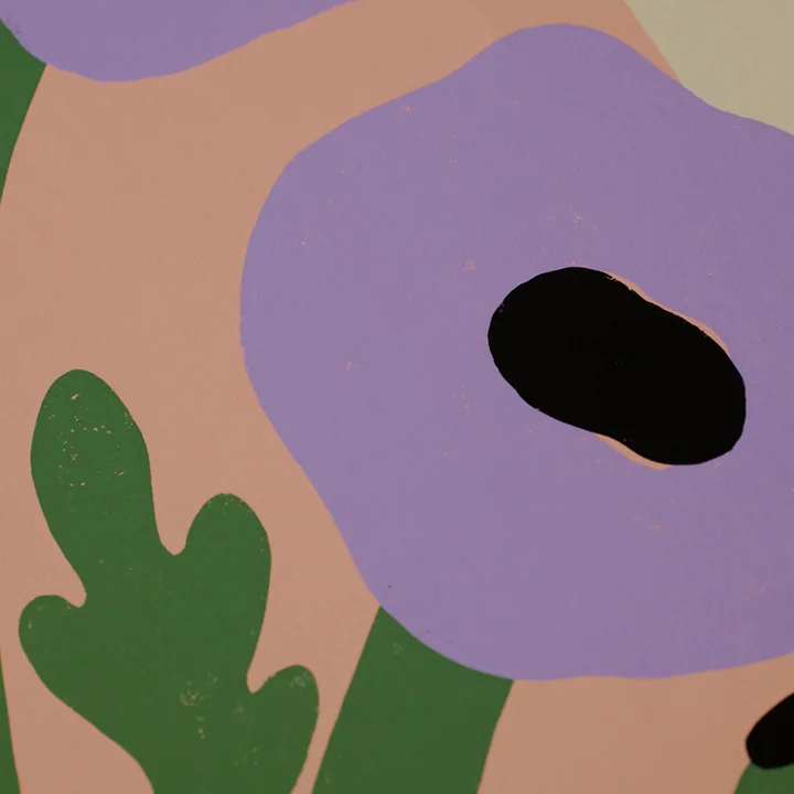 The Poster Club - Purple Poppies von Madelen Möllard, 30 x 40 cm