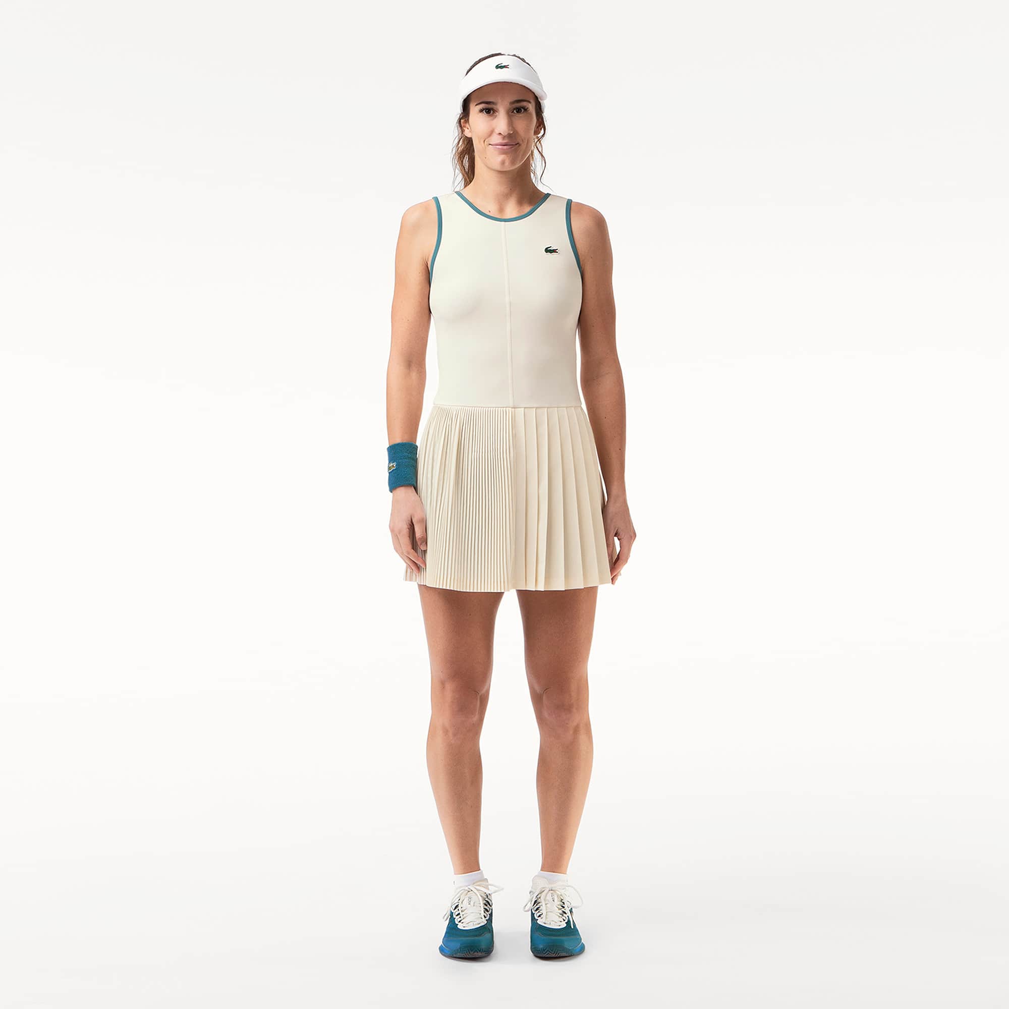 Robe Tennis Ultra-Dry stretch avec shorty séparé Robes & Jupes - Blanc - Lacoste - Femme