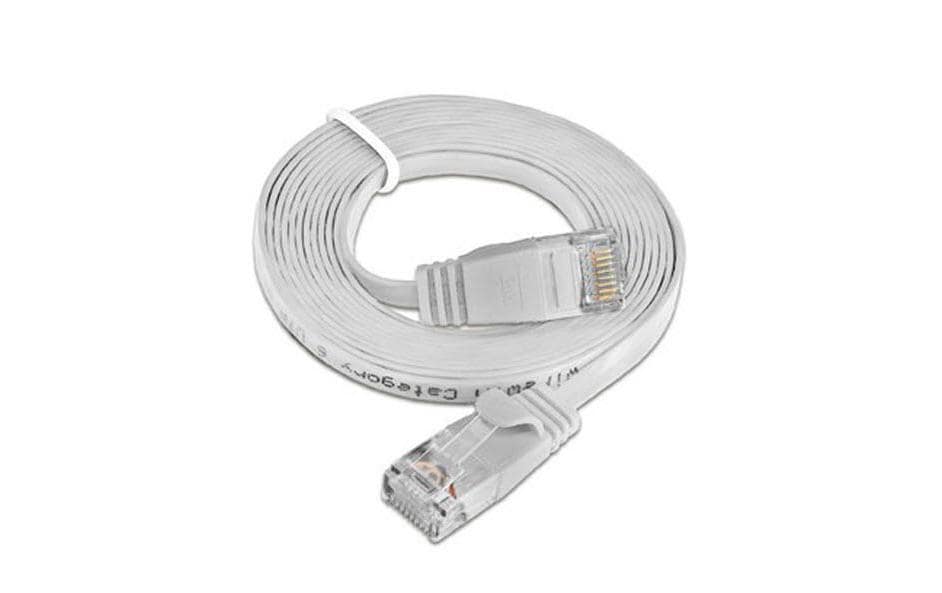 Slimpatchkabel RJ-45 - RJ-45, Cat 6, UTP, 7.5 m, WeissUnscreened/Unshielded Twisted-Pair-Kabel (UTP) mit Klinkenschutz