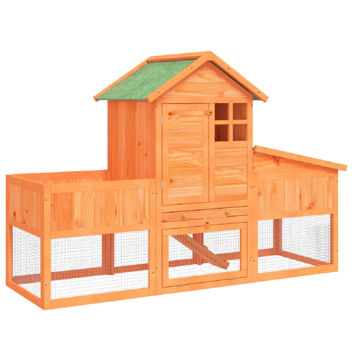 vidaXL Clapier marron 170x63x113 cm bois
