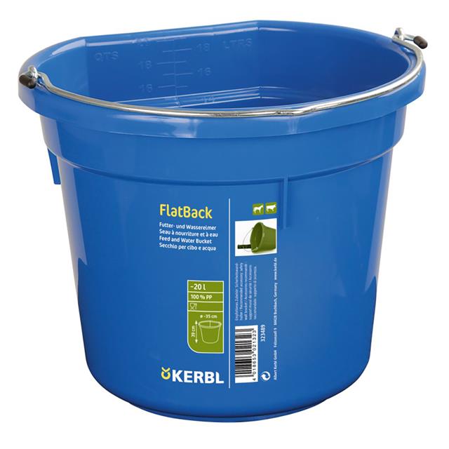 Voer- En Wateremmer Kerbl Flatback Blauw