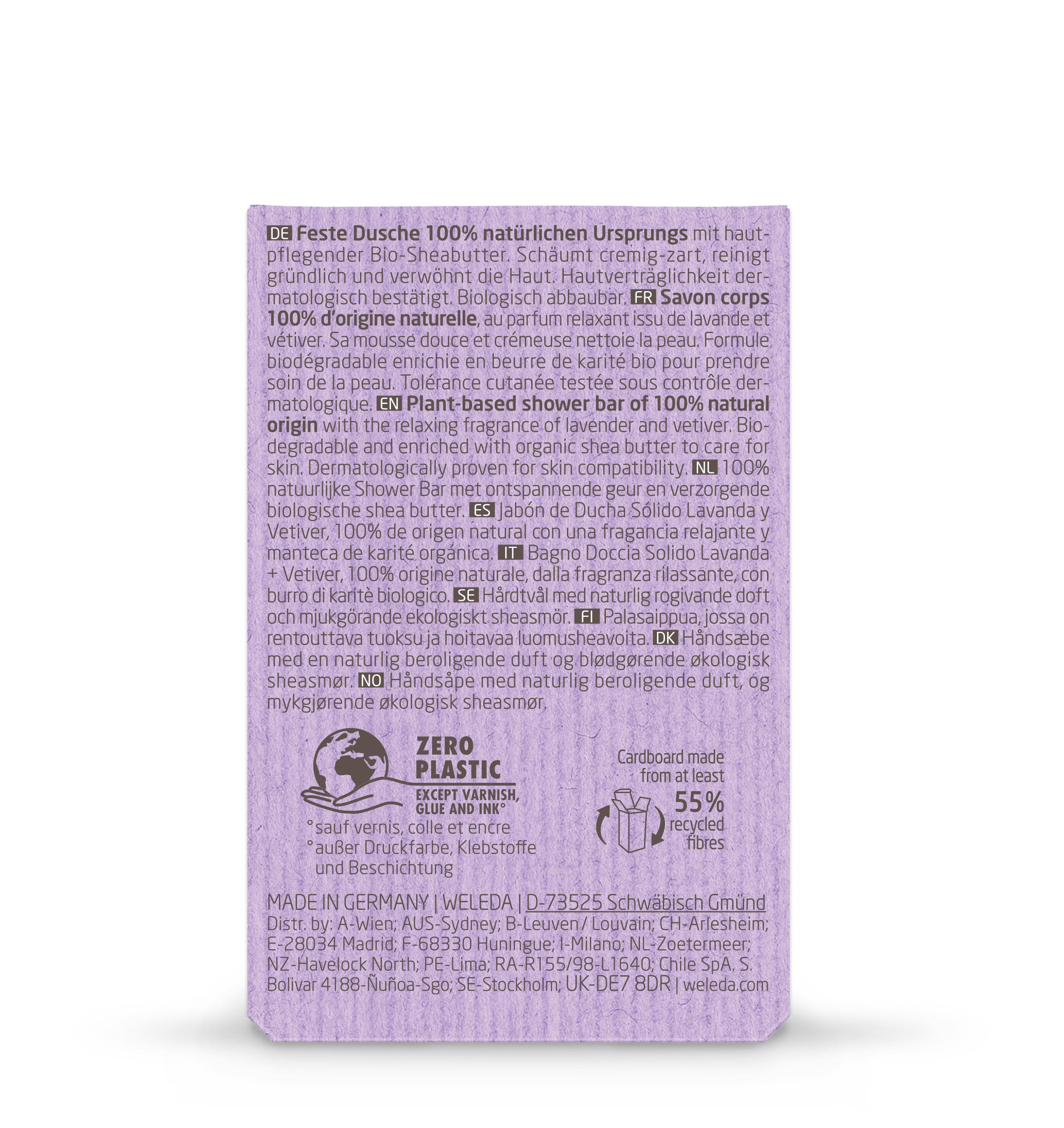 Weleda Feste Duschpflege fest Lavender Vetiver 75 g