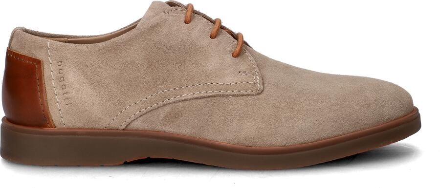 Bugatti Lewis suède veterschoenen beige