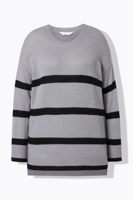 Pullover, oversized, Ringel, Langarm