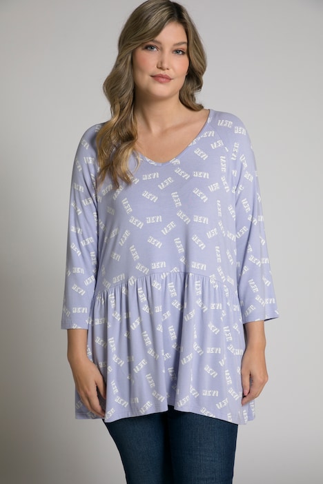 Shirt, HEY, A-Linie, Volant, V-Ausschnitt, 3/4-Arm