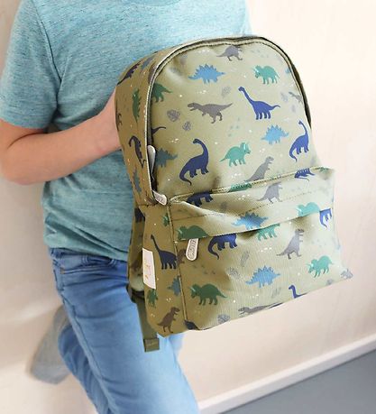 A Little Lovely Company B?rnehavetaske - Dinosaur -  Grøn