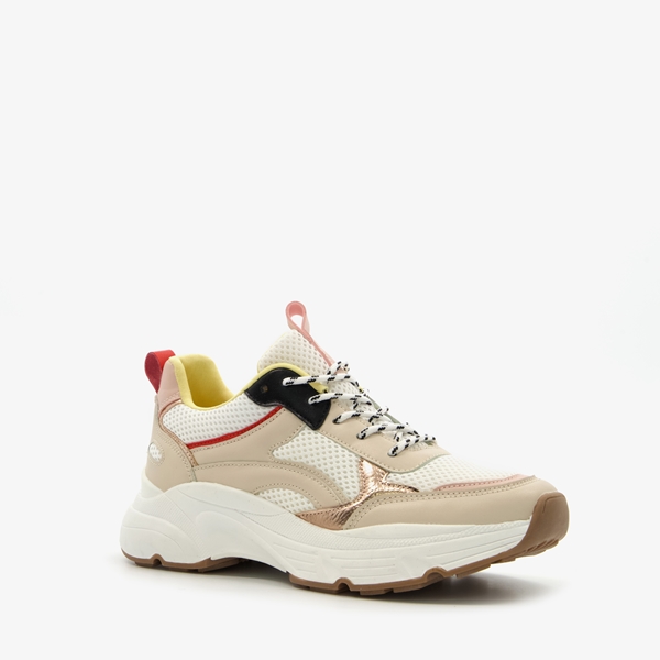 Blue Box dames dad sneakers beige metallic