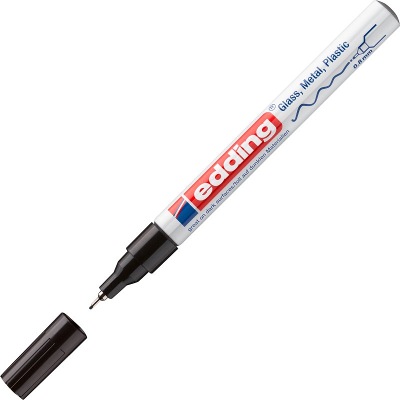 Marqueur permanent Edding 780 pointe ogive 0,8 mm noir