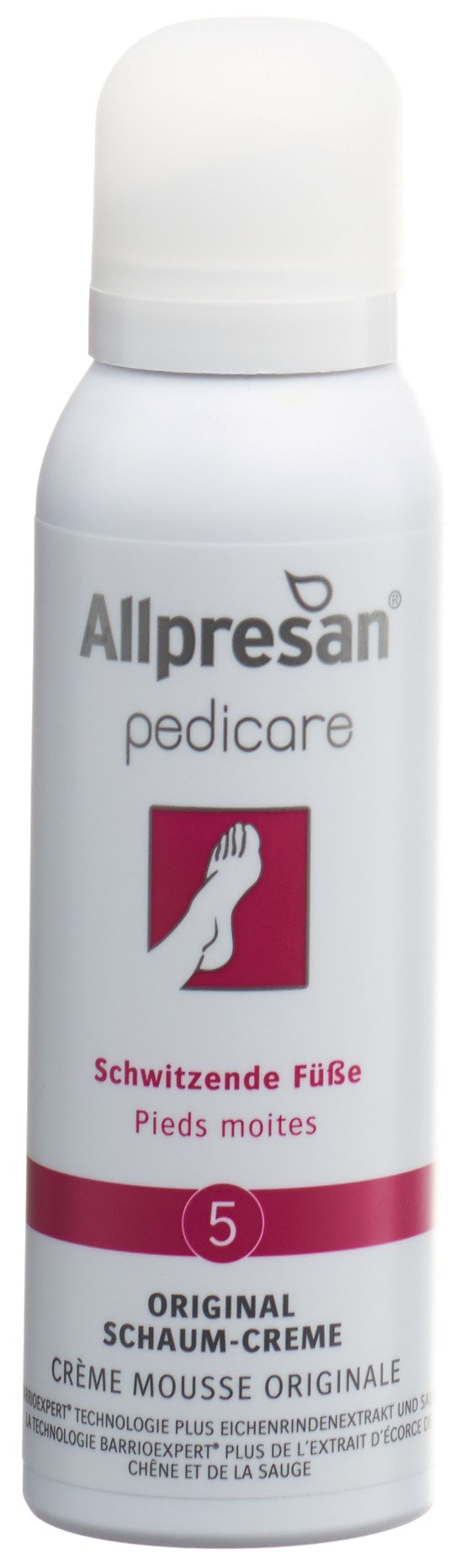 ALLPRESAN pedicare 5 Fuss Schaum Schaum schwitzende Füsse 125 ml