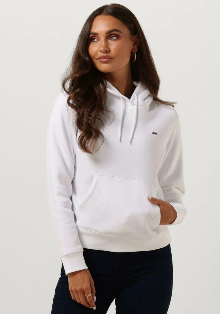 TOMMY JEANS witte tommy jeans sweater tjw regular fleece hoodie