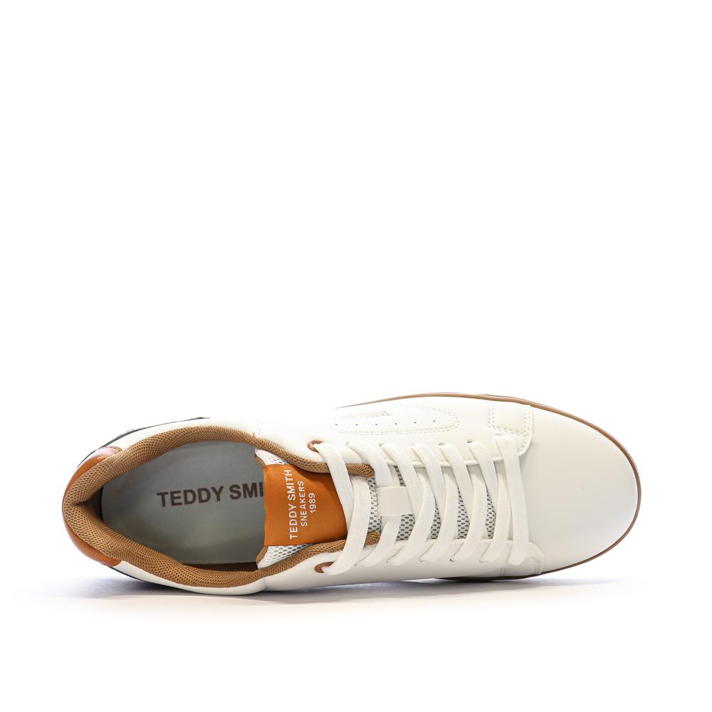 Teddy Smith Baskets Blanches/Camel Homme Teddy Smith White Pu