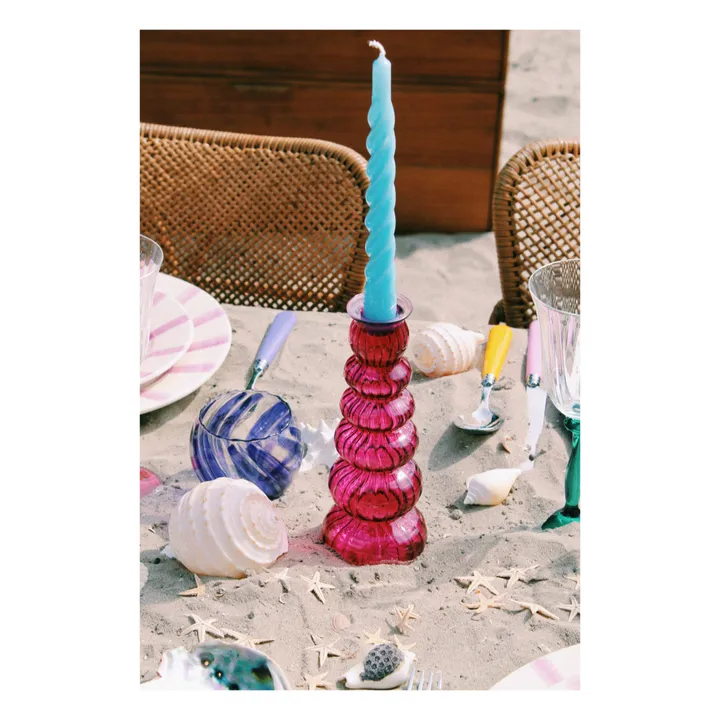 Anna + Nina Bougeoir en verre Shell of secrets | Violet