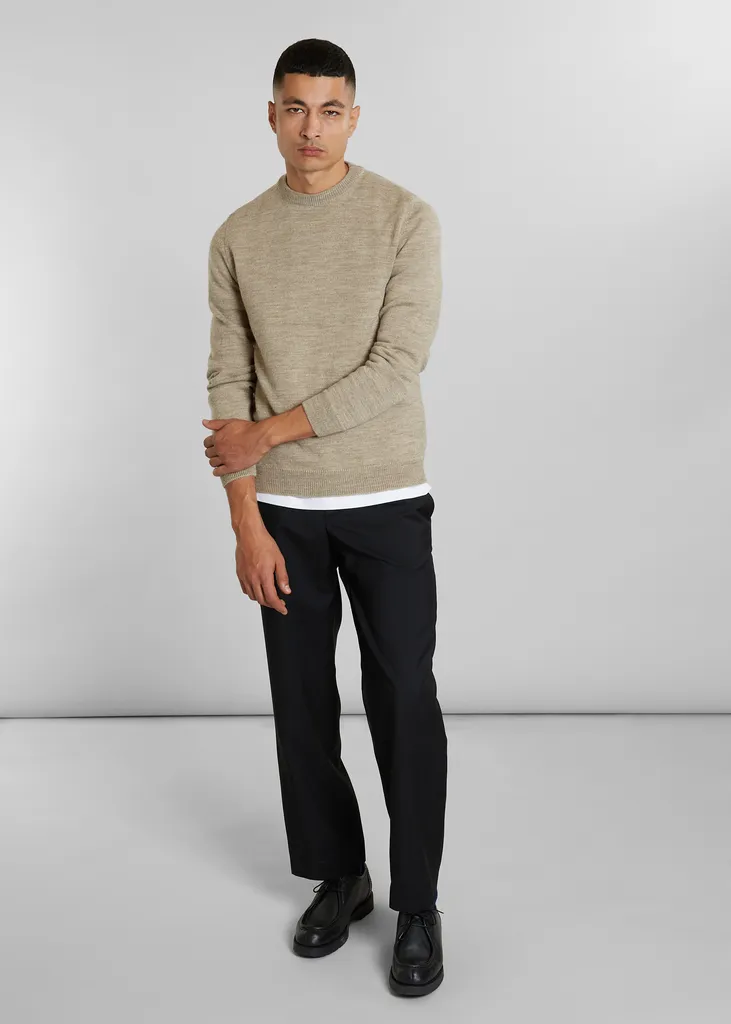Pull col rond en laine Shetland L'Exception Paris
