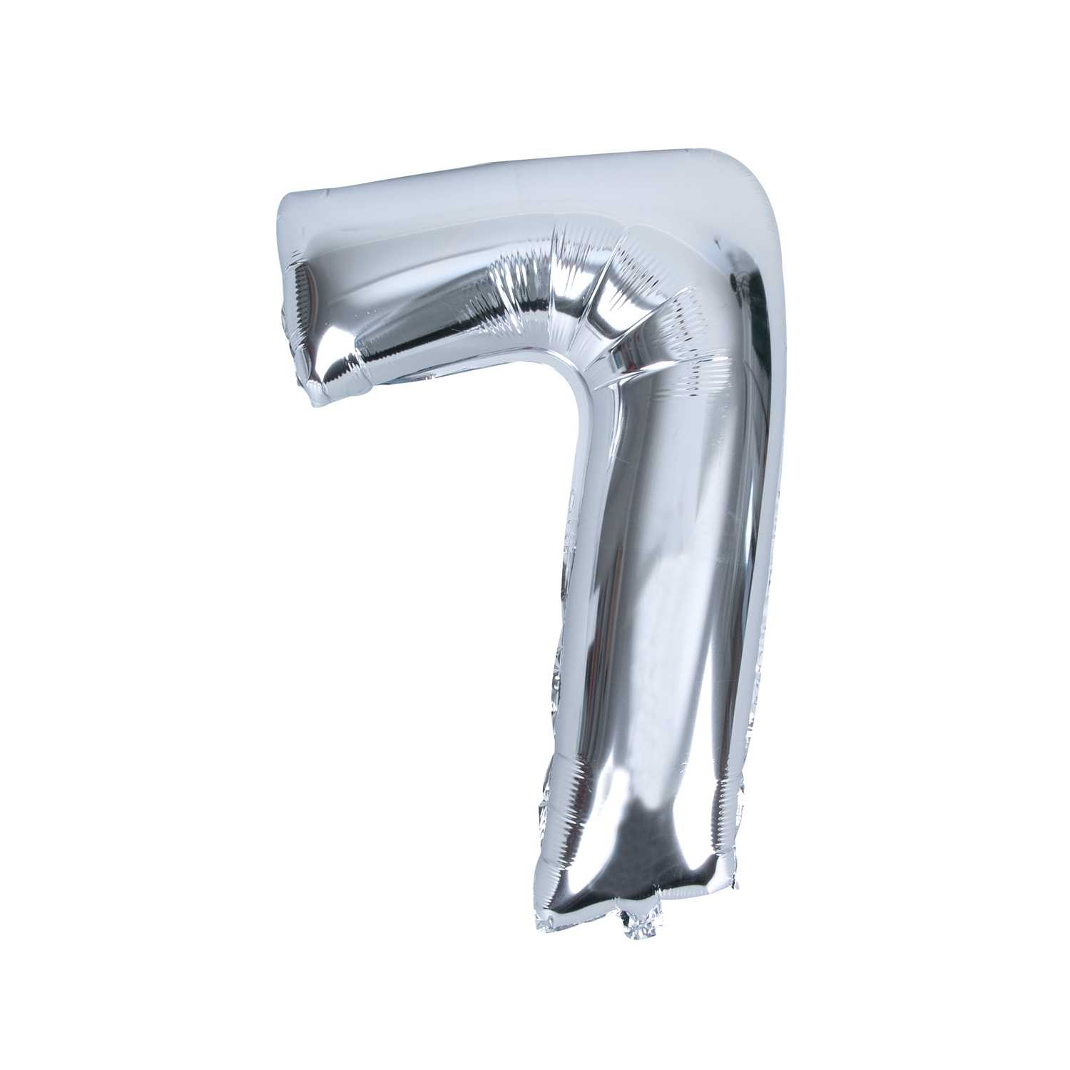 O'Canny XL Folienballon Zahl 7 silber Höhe 78 cm