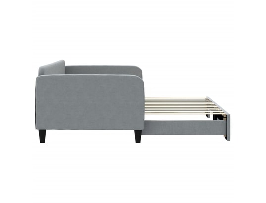 VIDAXL - Lit de jour avec lit gigogne gris clair 100x200 cm tissu