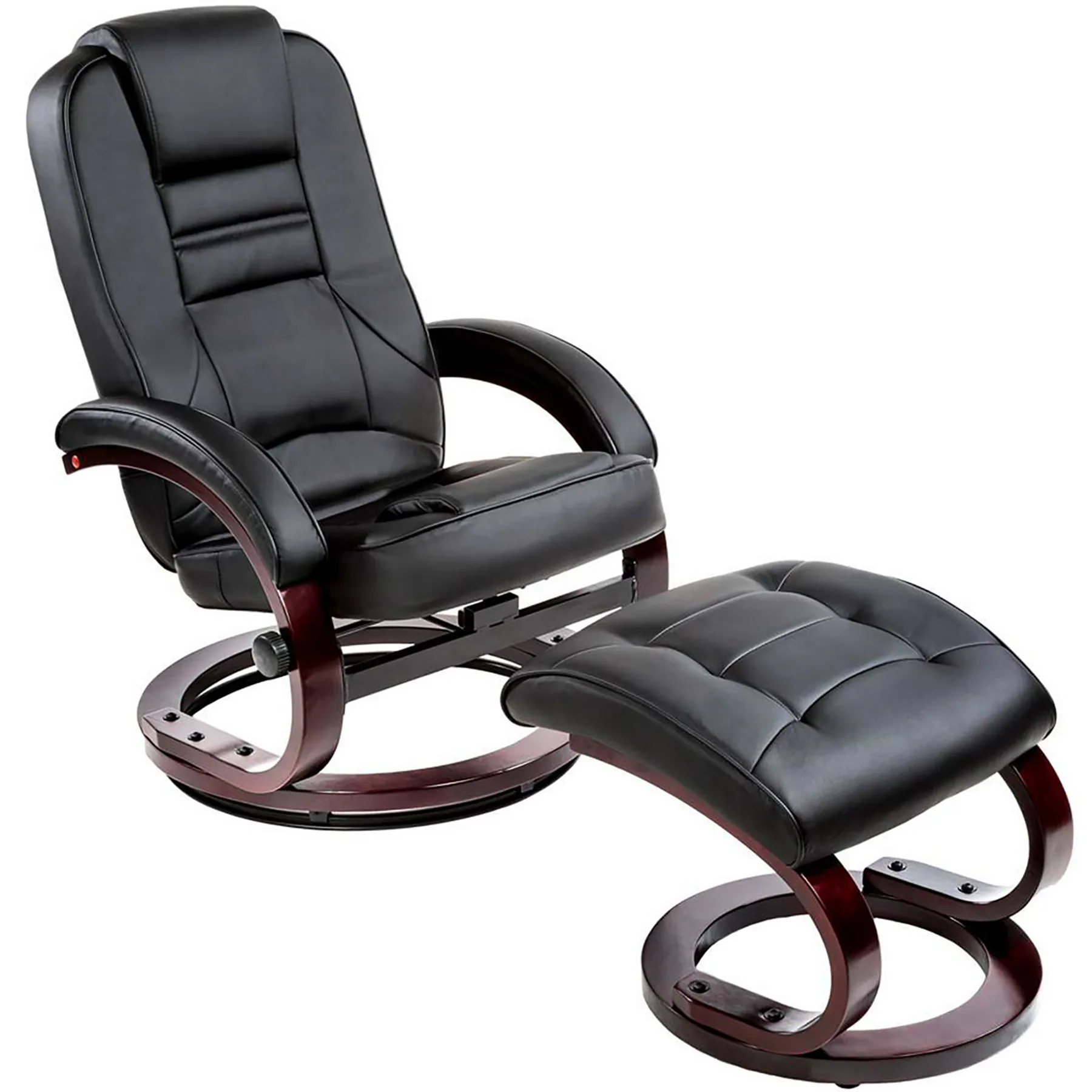 tectake® Fernsehsessel, mit Hocker, 360° drehbar, Belastbarkeit 150 kg
