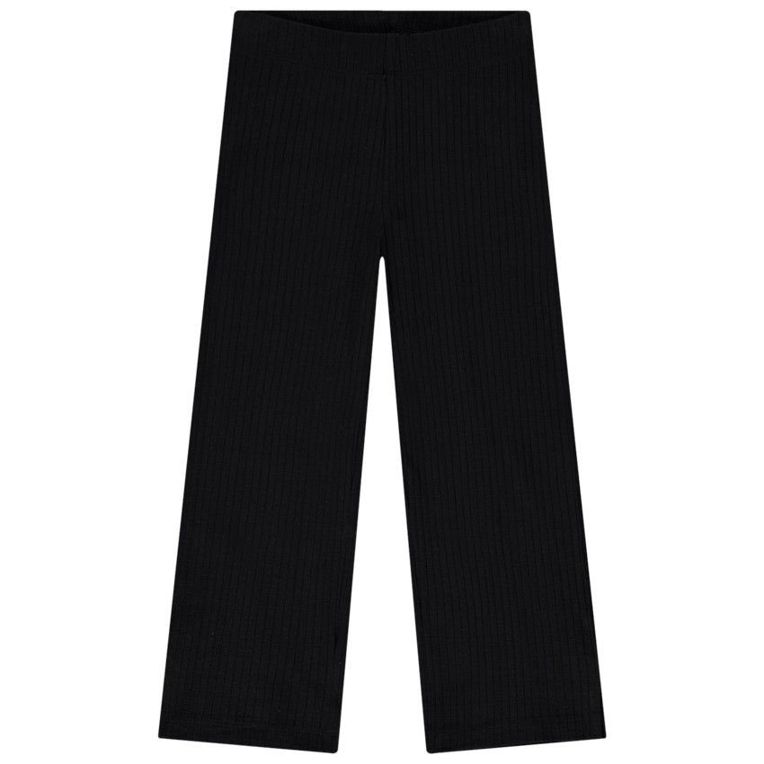 Legging évasé effet côtelé pour fille - Noir