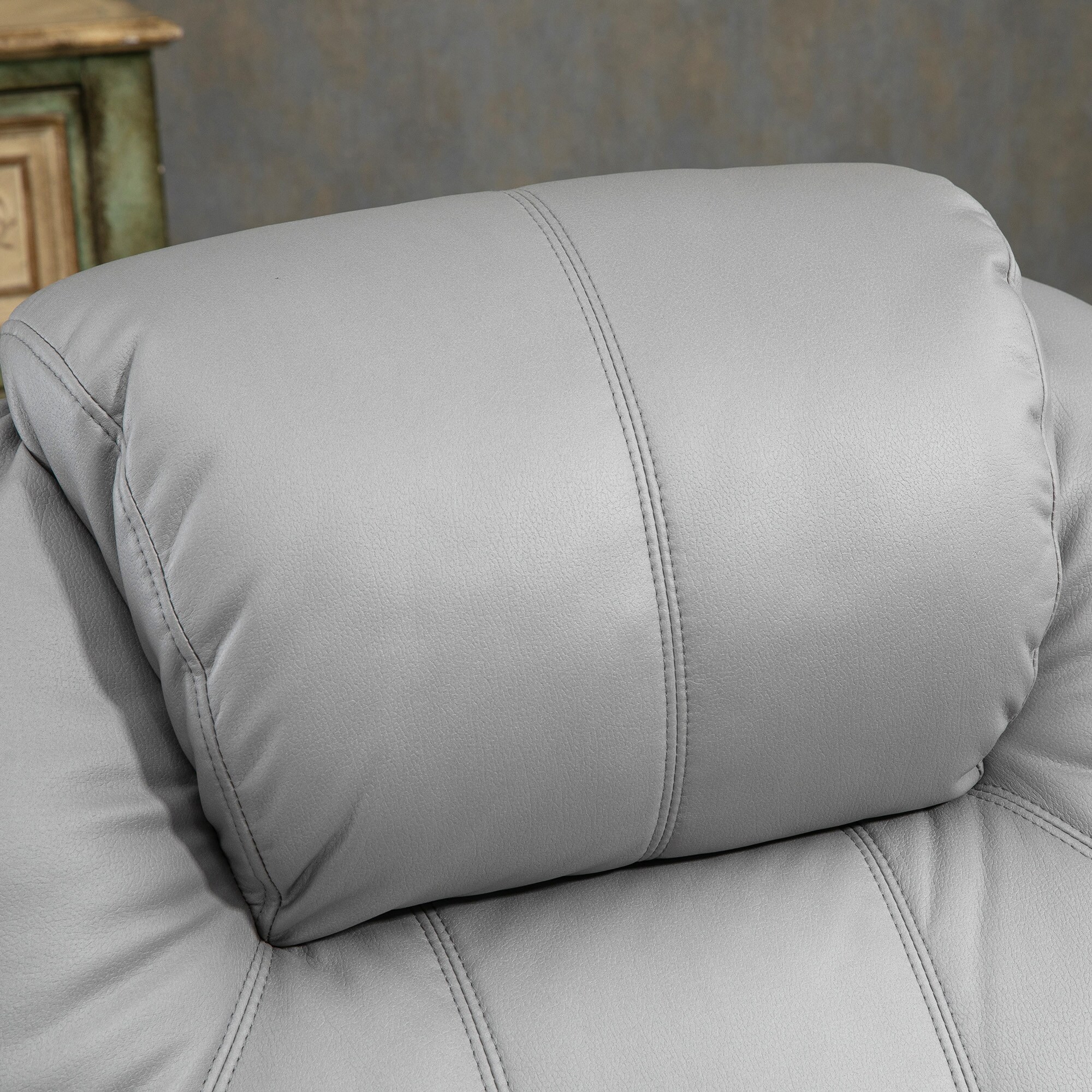 HOMCOM Massagesessel mit Fernbedienung und Getränkehalter grau 89L x 99B x 106H cm