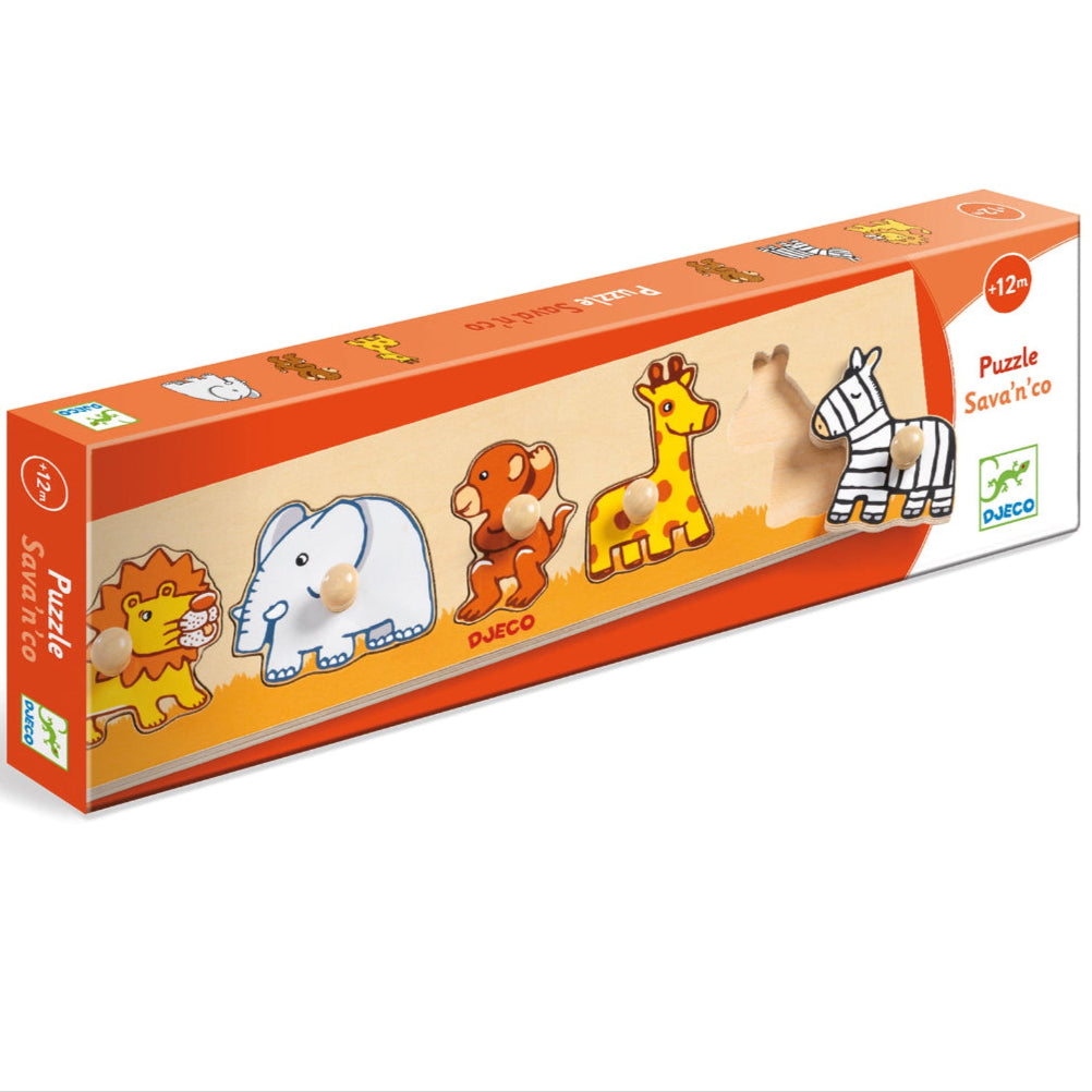 Djeco knoppuzzel sava'n'co - 5st