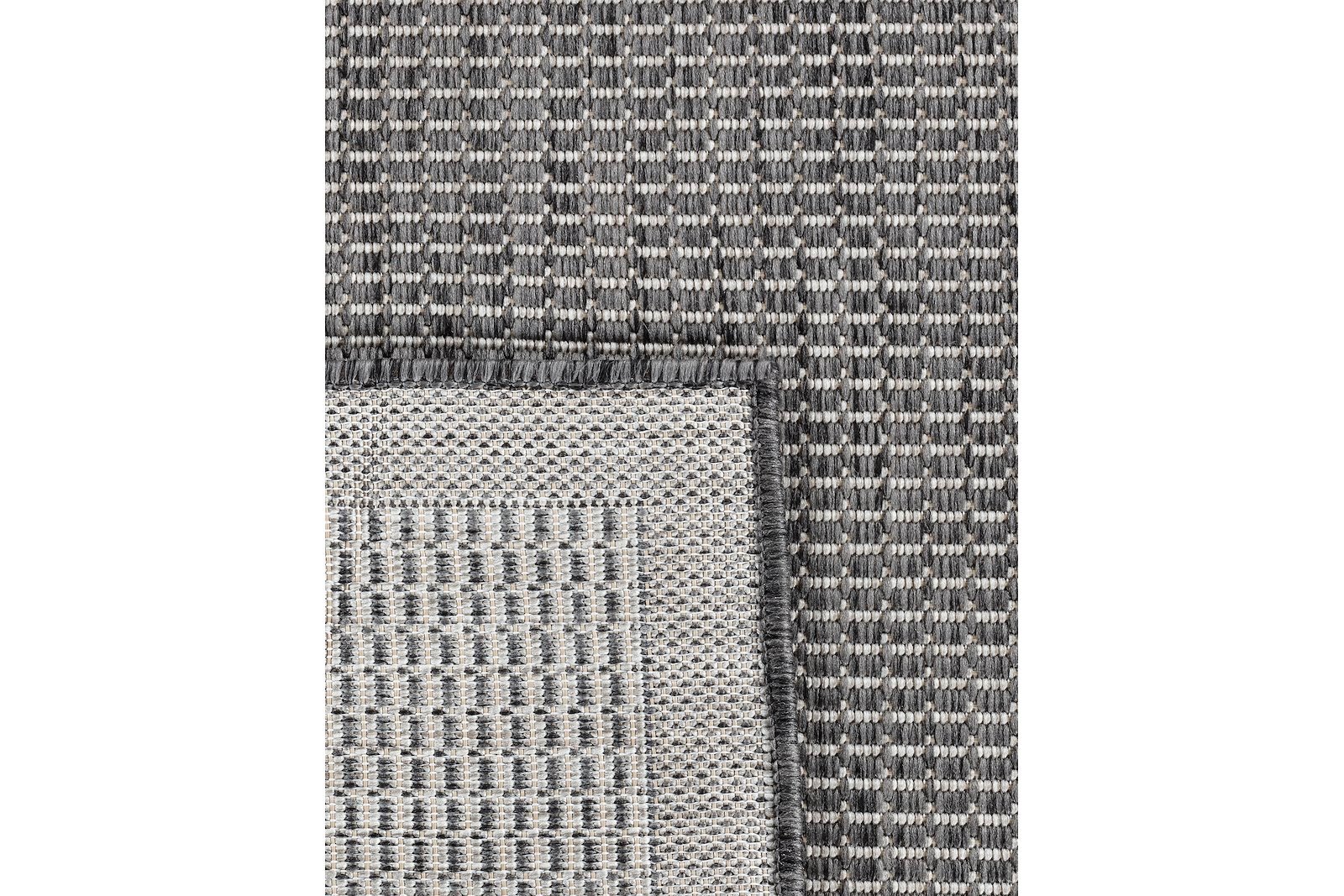 Stavern uteteppe 160x230 cm Antrasitt/sølv, inne/ute