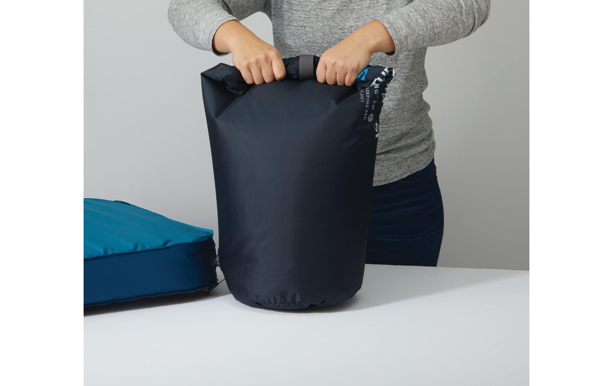 Schlafmatte MondoKing 3D Blau, XXL<br>Selbstaufblasbare Matte
