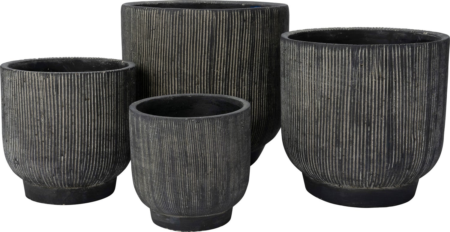 Intratuin bloempot Cort zwart D 21 H 21 cm