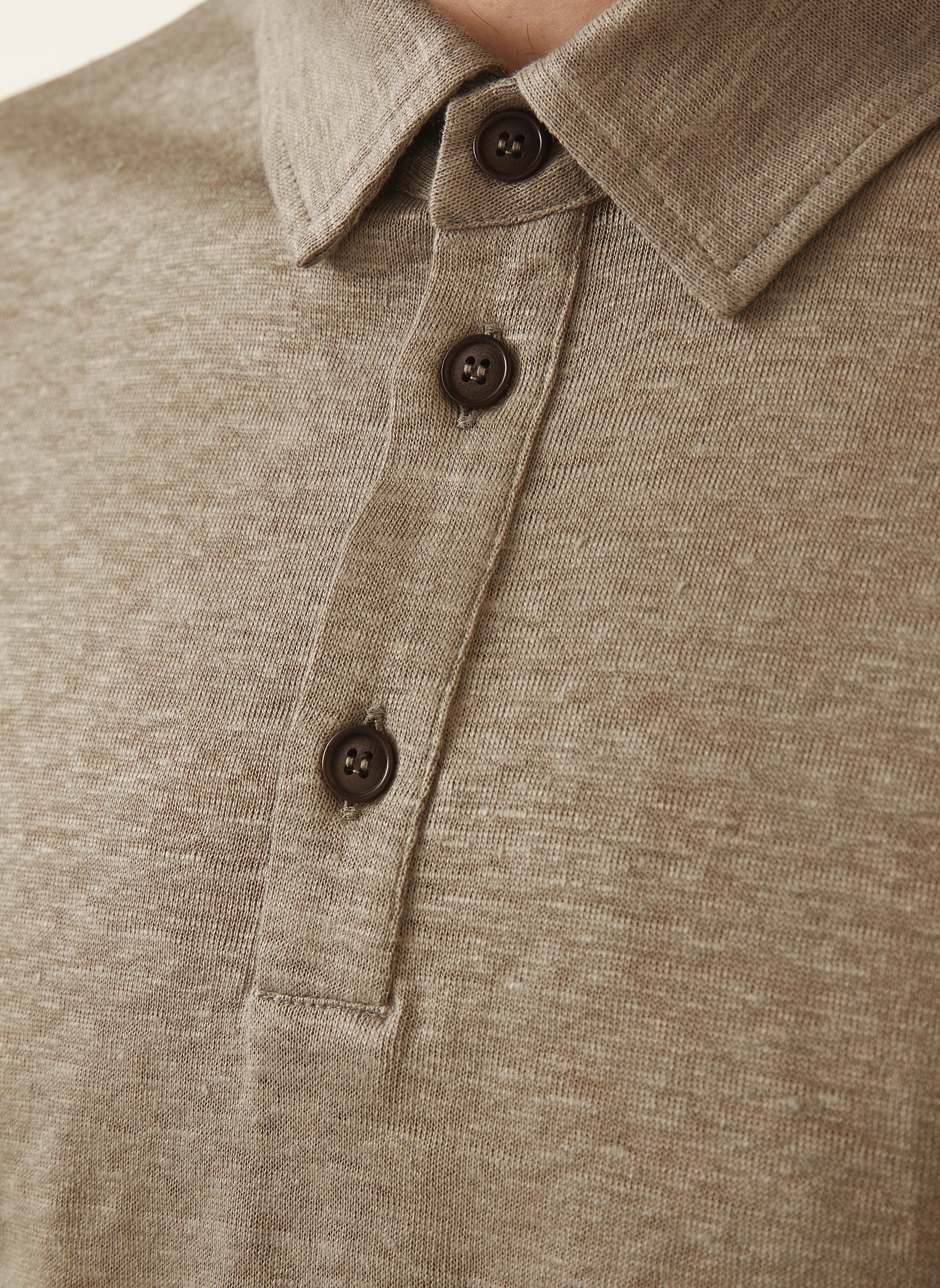 GIORGIO ARMANI Jersey-Poloshirt aus Leinen