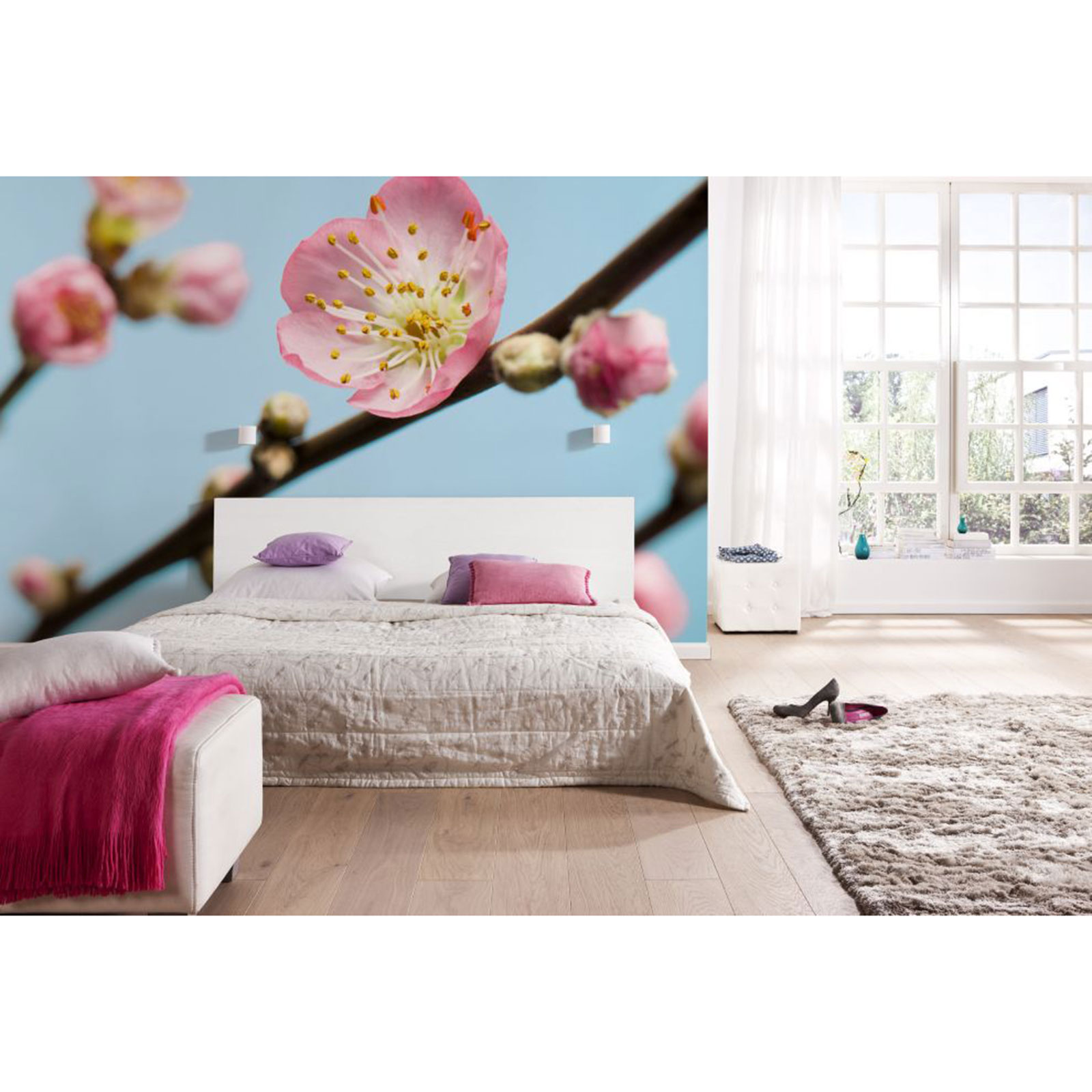 Vlies-Fototapete PEACH BLOSSOM - 350x250 cm