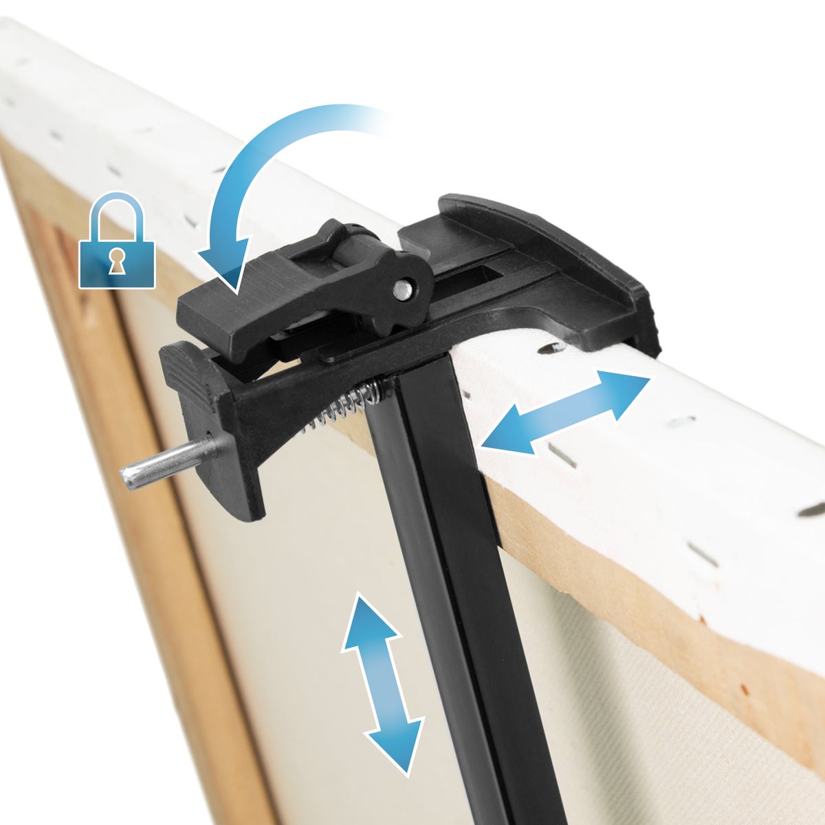 ECD Germany Metalen opvouwbare ezel met plank en houder voor verf en penselen, verstelbare hoogte 50-156 cm, lichtgewicht en stevig, studio-ezel met draagtas, veld-ezel, tafel-ezel voor canvas