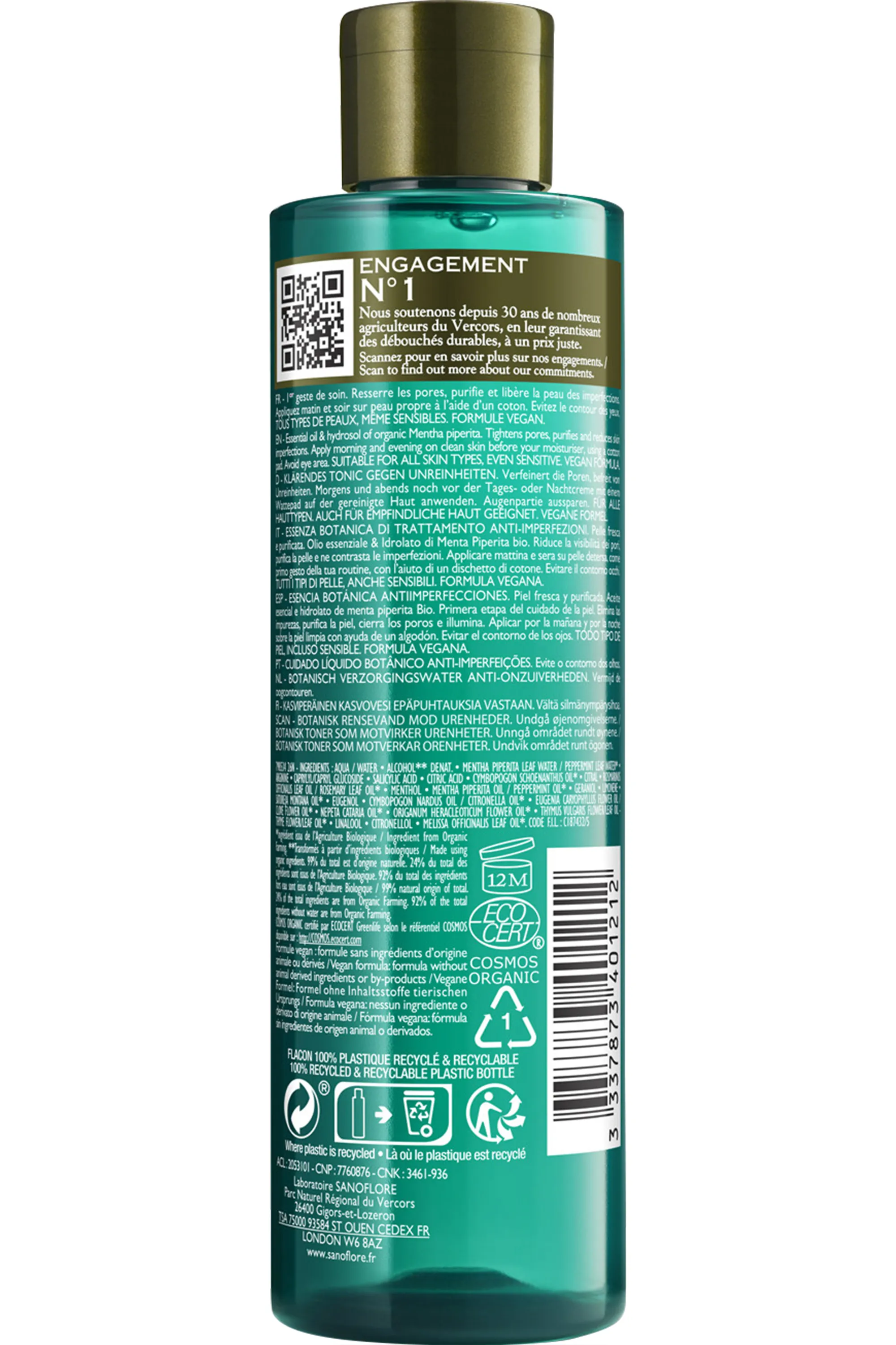 Sanoflore Lotion purifiante anti-imperfections Bio Aqua Magnifica-200 ml