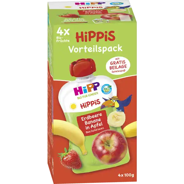 Bio Hippis Erdbeere Banane in Apfel - Theo Tukan