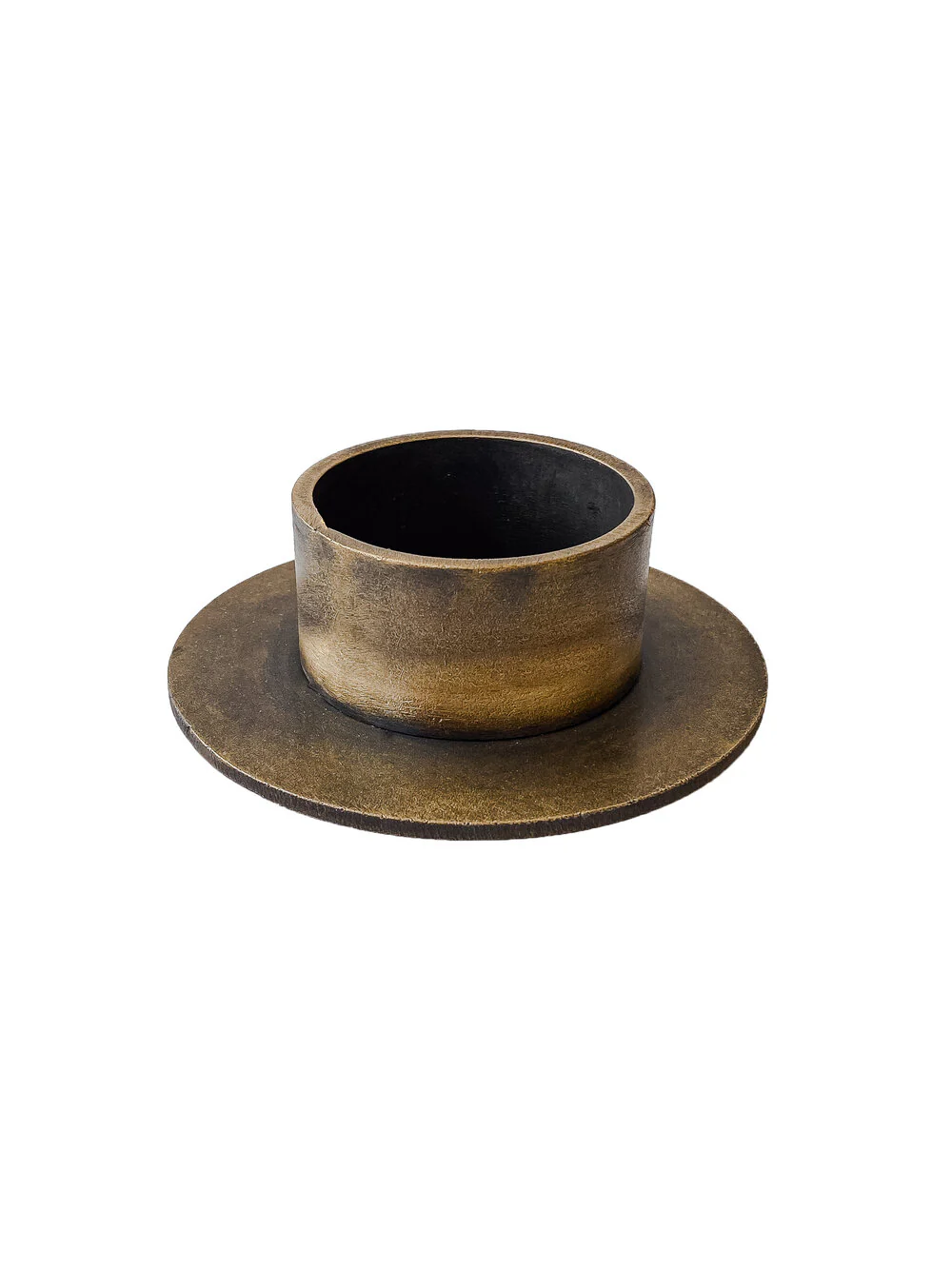 Kunstindustrien  Cirkel lysestage, burned - Ø7 cm.