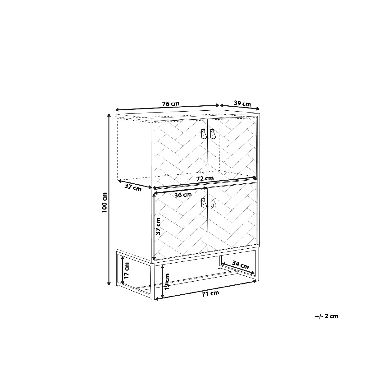 Beliani NUEVA Commode - Bois Clair