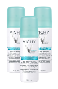 Vichy Deodorant Intense Transpiratie spray 48 uur anti-strepen - Multiverpakking 3x125ML