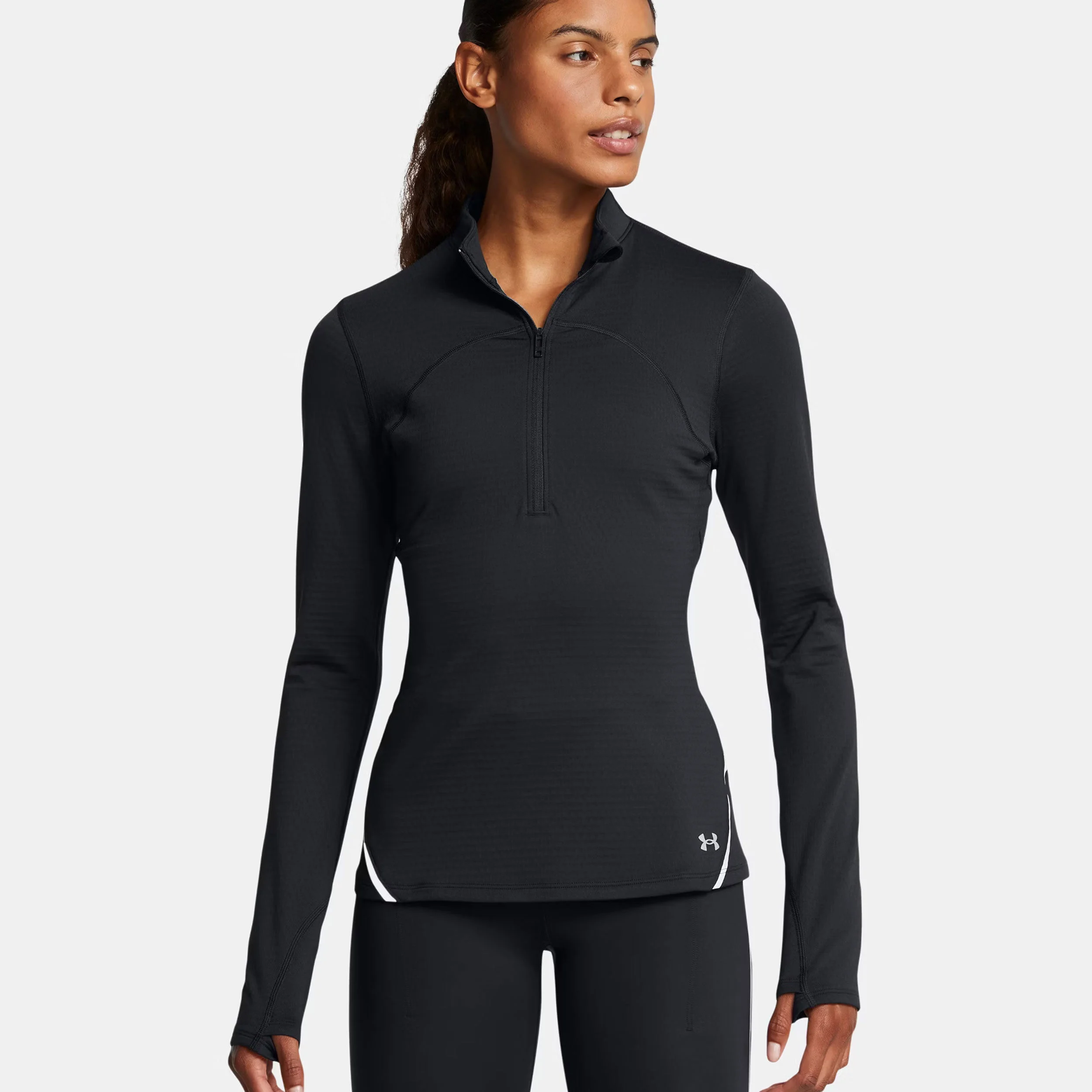 Under Armour Vanish CW 1/2 Zip Haut Manches Longues Femmes - Noir