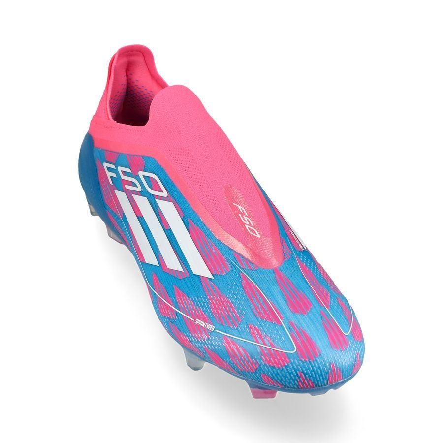 adidas F50 Elite Laceless FG Reemergence - Bleu/Blanc/Rose