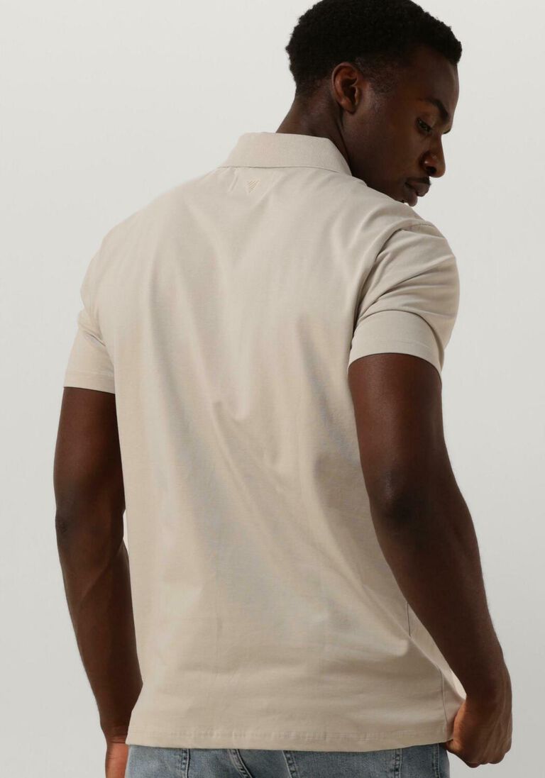 PURE PATH zand pure path polo shortsleeve polo with chest print